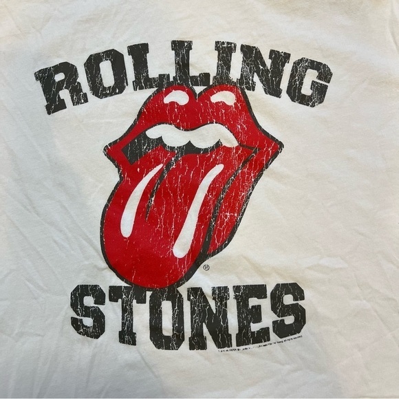 Women’s Cotton On White Short Sleeves Rolling Stones Graphic T- Shirt Size M - Picture 4 of 7